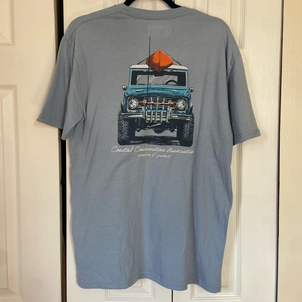 Coastal Conservation Association Light Blue T-Shirt, Men’s size M